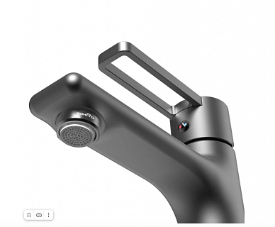 Смеситель д/умывальника "KUDO " (KUD-1011) черный TOKITO