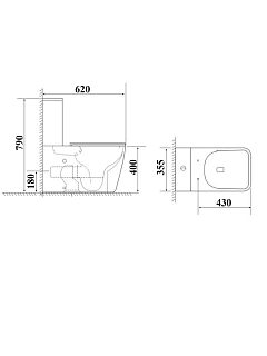 Унитаз-компакт Cerutti SPA "ALVARO Tornado" безободковый сид.дюропл. м/лифт CT11089