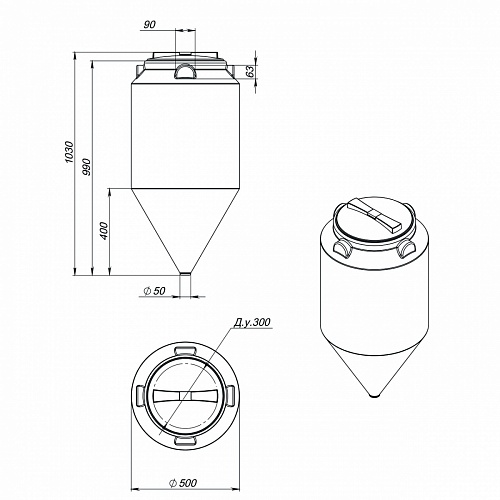Емкость ФМ 120л