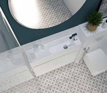 Комплект мебели 80 "Stretto-80" подвес., белый глян. 2 ДВ 1 Марка (ум.Акриловый+сифон+донный клапан) АКЦИЯ!!!