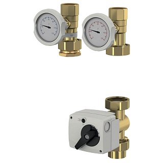 Монтажный комплект Circontrol MK 1" с приводом 230В, с датчиком 0-95°C (M61827.8) Meibes