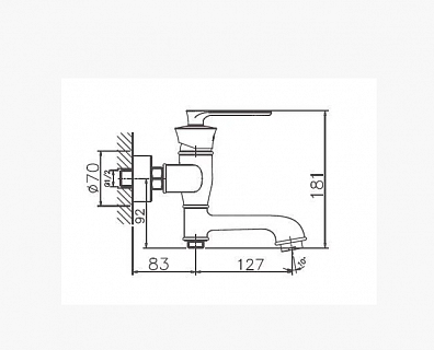 Смеситель д/ванны Haiba HB60181-7 черный