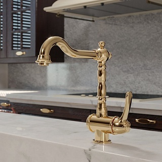 Смеситель для кухни, желтое золото, Oldie, IDDIS, OLDYGL0i05