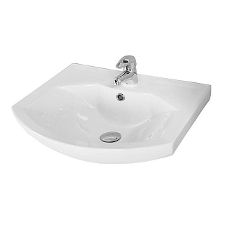 Комплект мебели 65 "Ария-65Н" напольная 3 ящ. белая (ум.Smile-65) Акватон