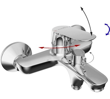 Смеситель д/ванны "Katagami" (KAT-1014) короткий излив TOKITO снято с производства