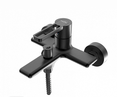 Смеситель д/ванны "KUDO"(KUD-1014) короткий излив черный TOKITO