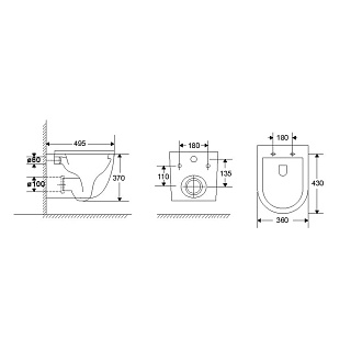 Унитаз подвесной безободковый Vincea "Globo" TORNADO белый сиденье slim м/л  VT1-52T 