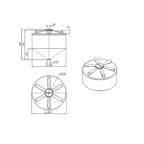 Емкость ФМ 3000л