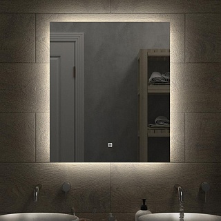 Зеркало (Санакс) сенсорное 600*700мм, с внутренней  LED подсветкой, без рамы с ореольным свечением код: 45248