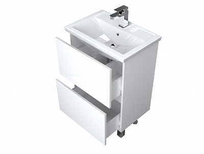 Комплект мебели 60 "Aris-60" напольная, белый глянец 2 ящ. 1 Марка (ум.Фостер-60)