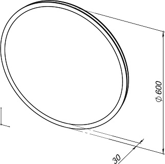Зеркало 60 "Optima" круг с LED подсветкой Aquanet