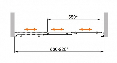 ДУШЕВАЯ ДВЕРЬ В НИШУ CEZARES FAMILY-B-BF-3 170-P-Cr