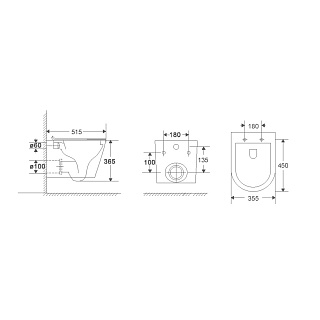 Унитаз подвесной безободковый Vincea "Piatti" Tornado белый .сиденье slim м/л  VT1-11T ВЫГОДА