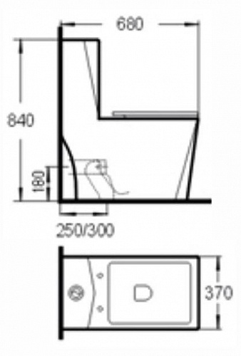 Унитаз моноблок 800-2007 MELANA