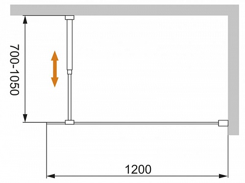 ДУШЕВАЯ ПЕРЕГОРОДКА CEZARES LIBERTA-L-1 120-C-Cr