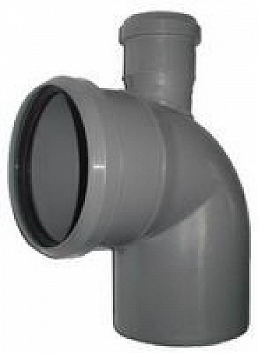 Колено 110/90 с отводом ф50прямой Политэк(35)