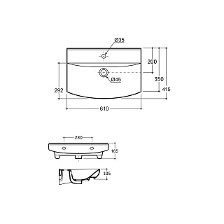 Комплект мебели 60 "Клермонт-60" напольная 2 дв. матовая эмаль MISTY (ум.Клермонт,60)