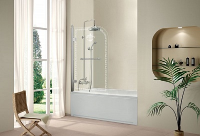 ДУШЕВАЯ ШТОРКА НА ВАННУ CEZARES RETRO A-V-1-80/145-PP-G-R