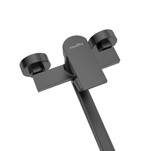 Смеситель д/ванны "AMA" (AMA-1015BL) длинный излив черный TOKITO