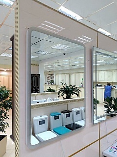 Зеркало Неон 3 с LED подсветкой (сенсор на зеркале) 600х800 MISTY