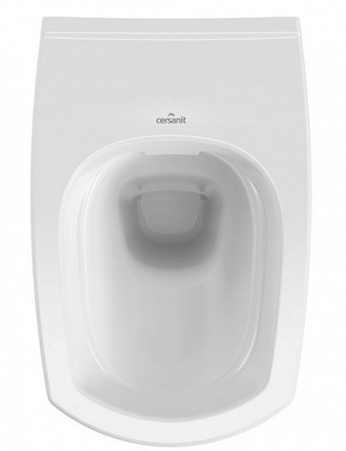 Унитаз подвесной  "CARINA" безободковый с м/л сидением (CERSANIT) 
