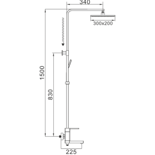 Душ. система ROSE с изливом R2636 (снят с производства) АКЦИЯ