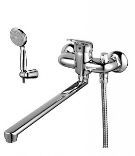 Смеситель д/ванны "LUNA" (4117С) 40 мм. плоск.излив 350мм дивертор керамич LEMARK  ВЫГОДА!!