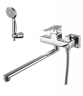 Смеситель д/ванны "BASIS" (3617С) 40мм плоск.излив 350мм LEMARK  ВЫГОДА!!