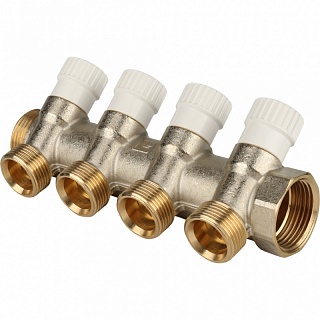 Коллектор распределительный 1", 4 отвода 3/4"ЕК (SMB 6851 013404) STOUT