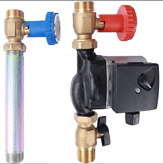 Группа насосная с прямым контуром 3/4" с насосом Grundfos UPSO 15-65 в теплоизоляции (SDG-0001-002002) STOUT