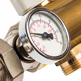 Коллектор 10-вых. латун. с расходомер. (SMB 0473 000010) STOUT  АКЦИЯ !!!