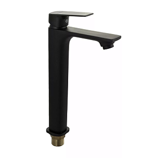 MAGNUS Смеситель д/раковины высокий, литой корпус, ЧЕРНЫЙ код 8403