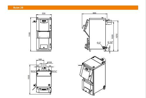 Котел твердотоп. ZOTA Bulat 28 ВЫГОДА!