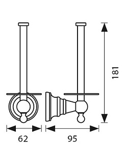 Держатель туалетной бумаги KH-2220 KAISER хром (латунь)
