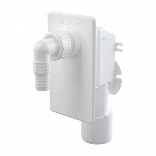 Сифон для СМА под штукатурку  белый APS4