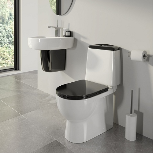 Унитаз-компакт "BEST Comfort Черный" сиденье мультилифт (Самара) АКЦИЯ!