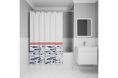 Штора для ванной комнаты, IDDIS, 200*180 см, полиэстер, BO04P18i11 (20060)