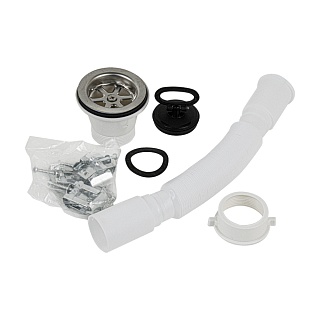 Мойка нерж врезная  FABIA 48*48 (0.6 /160) ДЕКОР,  с отверстием с гофросифоном (4806D)