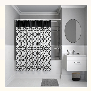 Штора для ванной комнаты, IDDIS, 180*200 см, полиэстер, B11P218i11 (9798)