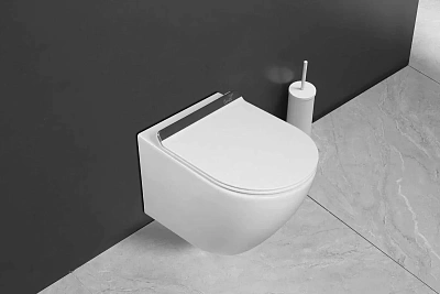 Унитаз подвесной Cerutti  SPA "SELLA Aria Tornado Plus" безободковый сид.дюропл. м/лифт CT9956 АКЦИЯ!!