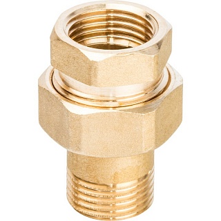 Американка  1/2"  г/ш  ЛАТ.уплотнение под гайкой по плоскости (100/10) SFT-0044-000012 STOUT