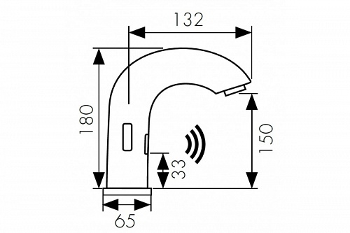 Смес д/раковины Kaiser Sensor сенсорный 220B (38421)