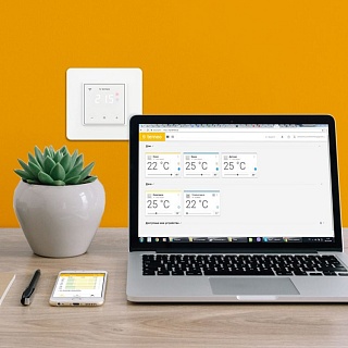 Терморегулятор программ. Wi-Fi Terneo SX, в подрозетник, теплый пол 5-45°C, AC230V, 16A
