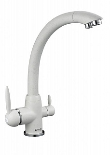 Смеситель д/кухни G-lauf (GOP18-A093KW) ф40 лат. под фильтр, белый 