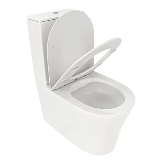 Унитаз-компакт Cerutti SPA "SANTA" ШИРОКИЙ 40см безободковый сид.дюропл. м/лифт CT8916