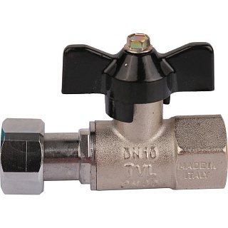 Кран шар. с нак. гайкой прямой баб. ВР 1/2x1/2 (SVB-0009-000015) STOUT