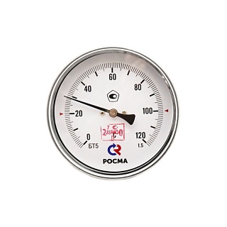 Термометр бим.,  0...200' C, шток 64х6мм (БТ-51.211, 100мм, кл.точ.1,5) (РОСМА)(2564)