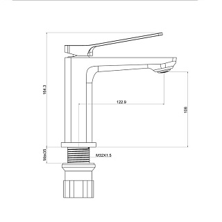 Смеситель д/умывальника "YOKOHAMA" (YOK-1011) TOKITO