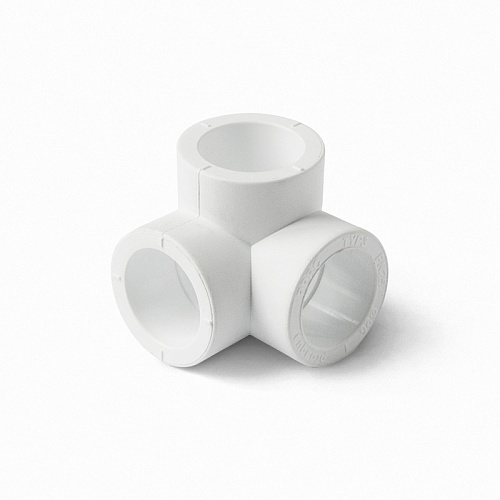 Тройник двухплоскостной 20 белый (25/200) ПРО АКВА (РА17308Р)