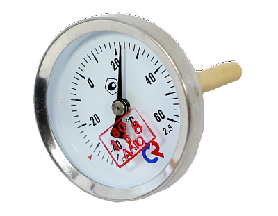 Термометр бим.,  -40...+60' C, шток 64х6мм (БТ-31.211, 63мм, кл.точ.2,5) (РОСМА) (2404)